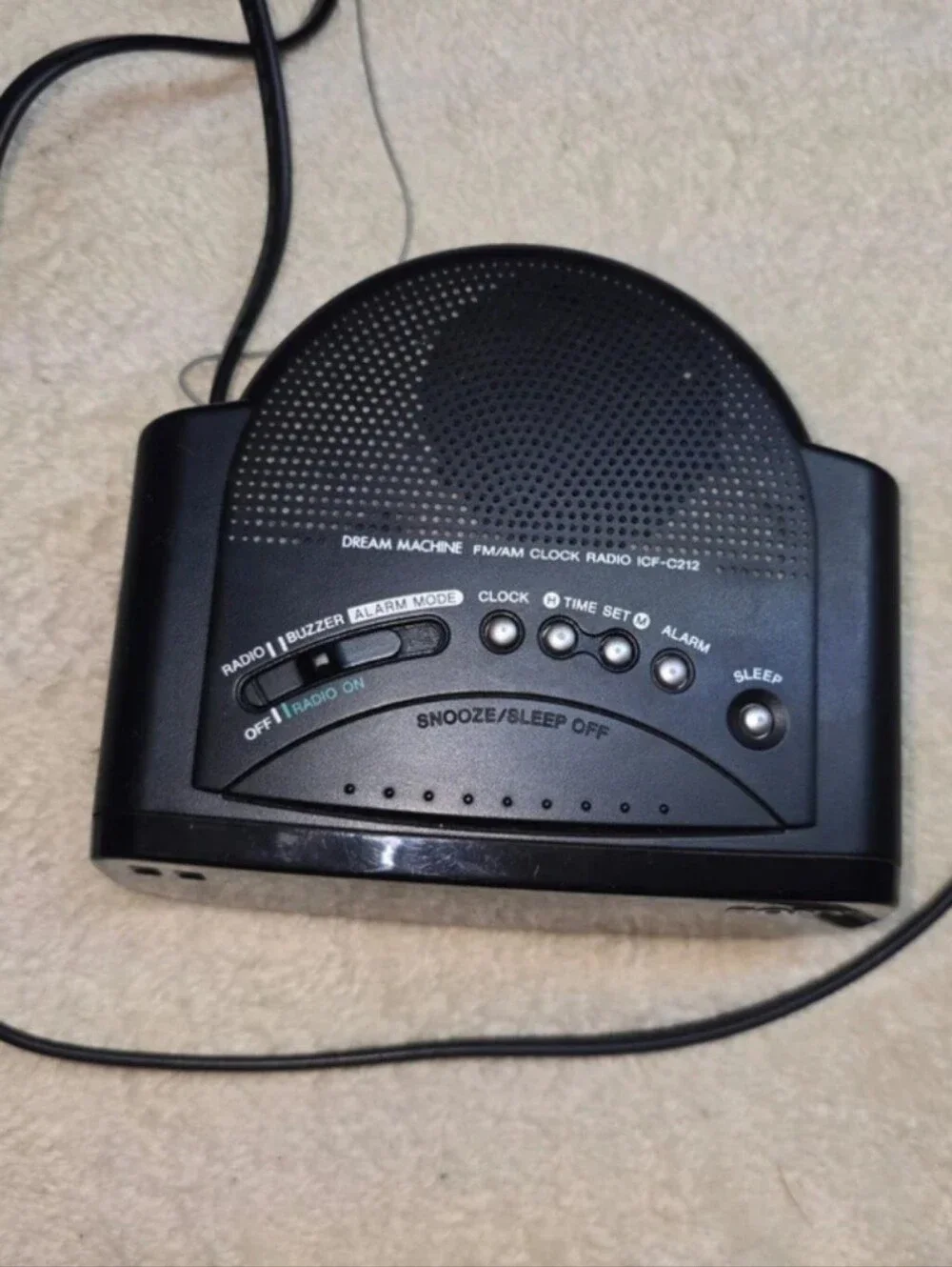 Sony Dream Machine ICF-C212 FM AM Clock Radio LED-Tested 100%